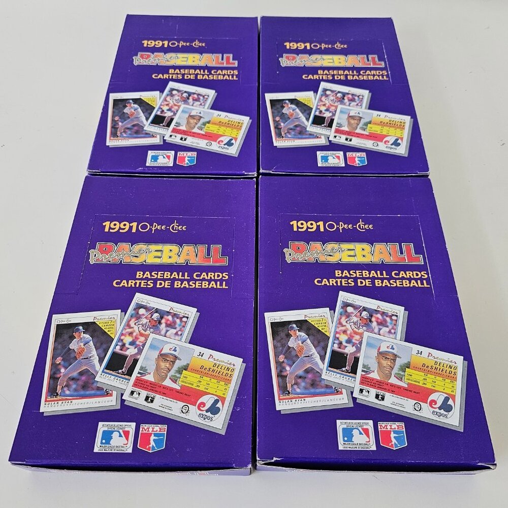 OPC O-Pee-Chee Premier Baseball 1991 4 Boxes/36 Packs Per Box Brand New